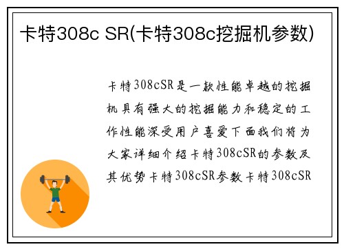 卡特308c SR(卡特308c挖掘机参数)
